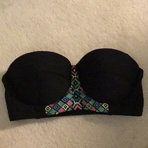 Black bandeau bikini top